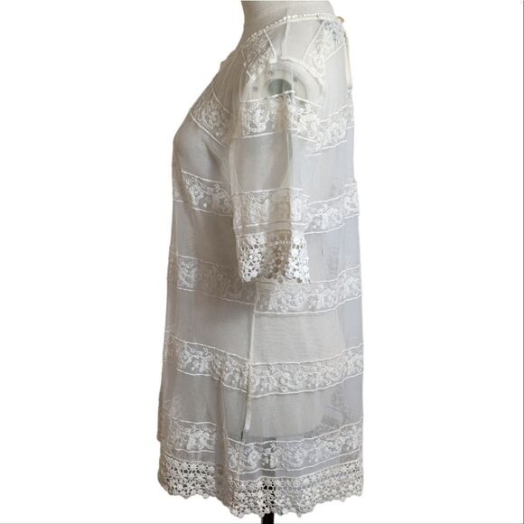 Valerie Bertinelli Vintage White Lace Top - Picture 3 of 6